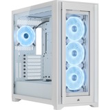Corsair iCUE 5000X RGB QL Edition, Moyen tour Blanc, 2x USB-A 3.2 (5 Gbit/s) | USB-C 3.2 (5 Gbit/s) | Audio | Window-kit