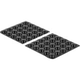 DeLOCK Pieds ronds en caoutchouc, Support Noir, 50 pièces