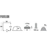 High Peak Paviljoen, Pavillon Gris/limette, 3 x 3 m