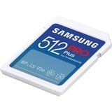 Samsung PRO Plus 512 Go SDXC, Carte mémoire Blanc, UHS-I U3, Classe 3, V30, lecteur de carte inclus