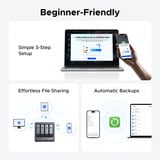 Ugreen NASync DXP4800 Plus Gris, 1x 2,5GbE, 1x 10GbE, HDMI, USB-C