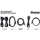 iiyama G-Master Titan Falcon GOB2701QSC-B1 27" Moniteur gaming  Noir, 2x HDMI 2.1, 1x DisplayPort 1.4, USB-C, Audio, 280 Hz