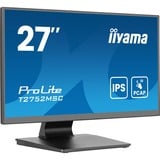 iiyama ProLite T2752MSC-B1AG 27" Moniteur tactile  Noir, 75 Hz, Touch, HDMI, DisplayPort, USB, Audio