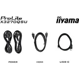 iiyama ProLite X3270QSU-B1 31.5" Moniteur Noir, 1x DisplayPort, 2x HDMI, 3x USB-A