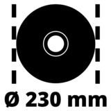 Einhell TE-AG 230/2000 meuleuse d'angle 23 cm 6500 tr/min 2000 W 5,6 kg Rouge/Noir, 6500 tr/min, 23 cm, Secteur, 5,6 kg