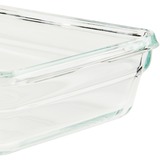 Emsa CLIP & CLOSE N1040500 boîte hermétique alimentaire Rectangulaire 0,8 L Transparent 1 pièce(s) Transparent/Rouge, Boîte, Rectangulaire, 0,8 L, Transparent, Verre, 420 °C