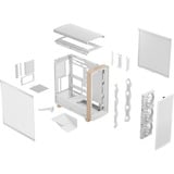 Fractal Design Summit boîtier midi tower Blanc/bois | 2x USB-A | 1x USB-C | Window