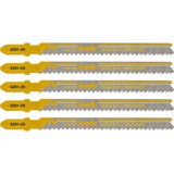 KWB Lames de scie sauteuse pour le travail du bois, queue en T HCS 620125, Lame de scie 5 pièces