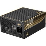 MSI MEG Ai1600T PCIE5, 1600 Watt alimentation  Noir/Or, 2x 12VHPWR, 9x PCIe, Gestion des câbles