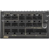 MSI MEG Ai1600T PCIE5, 1600 Watt alimentation  Noir/Or, 2x 12VHPWR, 9x PCIe, Gestion des câbles