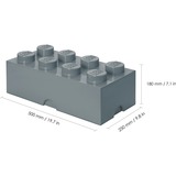 Room Copenhagen Brique de rangement LEGO 8 Gris, Boîte de rangement Gris foncé