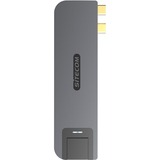Sitecom 6 en 2 MacBook Multiport Hub, Station d'accueil Gris, USB-C, HDMI, USB-A