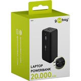 goobay Powerbank pour ordinateur portable 20 000 mAh avec Power Delivery Noir