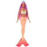 Barbie Poupée sirène avec cheveux roses et queue orange douce Orange