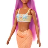 Barbie Poupée sirène avec cheveux roses et queue orange douce Orange