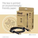 Club 3D DisplayPort™ 2.1 VESA DP80 Certified Cable 8K240Hz 2m/6.56ft, Câble Noir