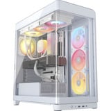 Corsair FRAME 4500X LX-R RGB LINK boîtier midi tower Blanc | 2x USB-A | 1x USB-C | Verre Trempé