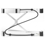 Digitus Support réglable pour ordinateur portable avec hub USB-C™ intégré, 5 ports Blanc, 5 ports, Supports de Notebook, Argent, Aluminium, 25,4 cm (10"), 43,2 cm (17"), 15 - 36°