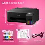 Epson Imprimante EcoTank ET-1810 A4 Wi-Fi avec réservoir d'encre, Imprimante jet d'encre Noir, Wi-Fi, y compris jusqu'à 3 ans d'encre