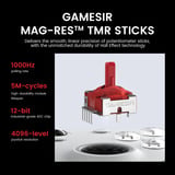 GameSir GameSir G7 Pro Tri-Mode Shadow Ember, Manette de jeu Noir/rouge foncé