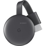 Google Chromecast III, Boxe de streaming Noir, WLAN, HDMI, USB