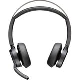 HP Micro-casque Poly Voyager Focus 2 USB-C-C + adaptateur USB-C/A + base de chargement  on-ear Sans fil, Business/Everyday, 175 g, Casque, Noir