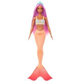 Mattel Barbie - Poupée sirène avec cheveux roses et queue orange douce Orange