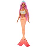Mattel Barbie - Poupée sirène avec cheveux roses et queue orange douce Orange