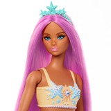 Mattel Barbie - Poupée sirène avec cheveux roses et queue orange douce Orange