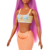 Mattel Barbie - Poupée sirène avec cheveux roses et queue orange douce Orange