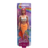 Mattel Barbie - Poupée sirène avec cheveux roses et queue orange douce Orange