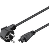 goobay Fiche européenne > Câble d'alimentation C5 Noir, 1,8 mètre