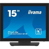iiyama ProLite T1532MSC-B1S 15" Moniteur tactile Noir (Mat), 1x DisplayPort, 1x HDMI, 1x VGA