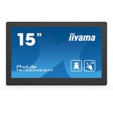 iiyama ProLite TW1523AS-B1P 15.6" Touchscreen-Moniteur Noir, 39,6 cm (15.6"), 1920 x 1080 pixels, Full HD, LED, 30 ms, Noir