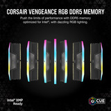 Corsair 32 Go DDR5-6000 (2x 16 Go) mémoire vive Noir, CMH32GX5M2D6000Z38, EXPO