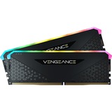 Corsair 64 Go DDR4-3200 Kit, Mémoire vive Noir, CMG64GX4M2E3200C16, Vengeance RGB RS, XMP 2.0