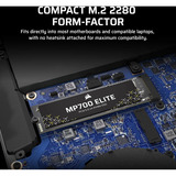 Corsair MP700 ELITE 2 To SSD Noir, PCIe Gen5 x4 NVMe 2.0, M.2 2280, 3D TLC NAND