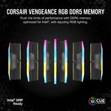 Corsair Vengeance RGB 32 Go DDR5-6000 (2x 16 Go) mémoire vive Noir, CMH32GX5M2D6000Z38, EXPO