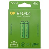 GP Batteries ReCyko AAA, Micro, Batterie Vert, 2 pièces