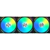 Lian Li UNI FAN AL120 V2 Triple Pack, Ventilateur de boîtier Noir, Connecteur de ventilateur PWM à 4 broches, LED RGB