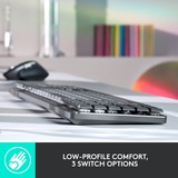 Logitech MX Mechanical, clavier Noir/gris, Mise en page aux États-Unis (international)