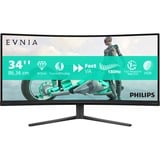 Philips Evnia 34M2C3500L/00 34" Moniteur UltraWide gaming incurvé  Noir, 2x HDMI, 1x DisplayPort, HDR10, 180 Hz