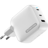 Sitecom 100W GaN Power Delivery chargeur Blanc, 2x USB-C, 1x USB-A