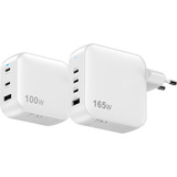 Sitecom 100W GaN Power Delivery chargeur Blanc, 2x USB-C, 1x USB-A