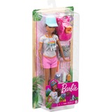 Barbie Wellness Jeu de randonnée avec chien, Poupée 