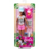 Barbie Wellness Jeu de randonnée avec chien, Poupée 