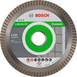 Bosch Disques à tronçonner diamantés Best for Ceramic Extra Clean Turbo, Disque de coupe 12,5 cm, 2,22 cm, 1,4 mm