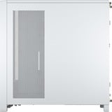 Corsair FRAME 4000D midi tower, boîtier pc Blanc | 2x USB-A | 1x USB-C | Verre Trempé
