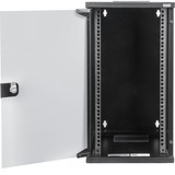 Digitus Boîtier mural de 254 mm (10 po) - 312 x 300 mm (lxp), Armoire informatique Noir, Rack monté sur le mur, 12U, 30 kg, Verrouillage des touches, Noir