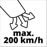 Einhell GP-LB 18/200 200 km/h, Souffleur de feuilles Rouge/Noir, Souffleur à main, 200 km/h, 670 m³/h, Noir, Rouge, Argent, Batterie, 2,16 kg